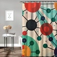 thumbnail image 2 of Pratyus Geometric Abstract Art Modern Waterproof Shower Curtain Country Cottage Farmhouse Bathroom Decor Polyester Washable Chic Style with Hooks 36x72, 2 of 7