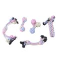 thumbnail image 1 of Candy Colored Cotton Rope Dog Toy Molar Bite Resistance Interactive Toy for Dogs, 1 of 9