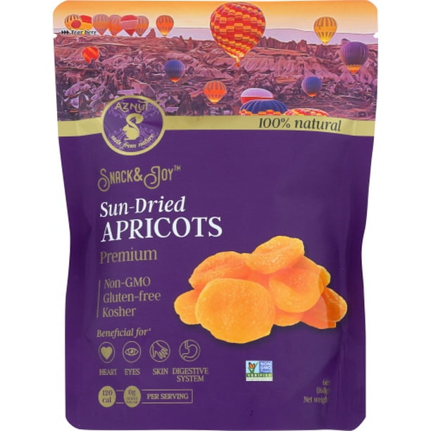 Aznut Sun Dried Yellow Apricots, 6 Oz