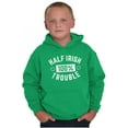 thumbnail image 3 of St Paddys Half Irish 100% Trouble Youth Hoodie Boy Girl Teen Brisco Brands XS, 3 of 5