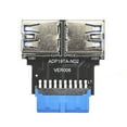 thumbnail image 3 of 19pin a Tipo C USB Adaptador para Win /Linux /(doble A-A la izquierda derecha), 3 of 8