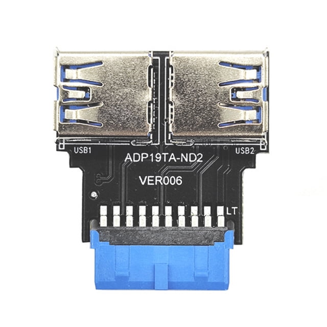 Adaptador De Placa Base Adaptador USB A de 19 pines a tipo C para WINDOWS/LINUX/MAC (doble A a la izquierda a la derecha)