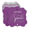 thumbnail image 3 of Inkdotpot Pack Of 100 Real Silver Foil Bracket Shape Paper Tags Let Love Sparkle Wedding Favor Hang Tags, 3 of 6