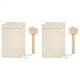 thumbnail image 1 of Paquete de 4 Bolsas y 2 Pieza de Mazo de Hielo, Bolsas de Hielo Trituradas de Lona Reutilizables con Mazo de Madera para Barra Fiesta Hogar, 1 of 5