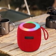thumbnail image 5 of Portable Bluetooth Speaker with RGB Lights, Mini Subwoofer, TWS Stereo Pairing, Long Battery Life, Waterproof, for Outdoor and Party Use Red, 5 of 6