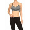 Sassy Apparel Womens Gym Athletic Workout Compression Sports Bra (Large/X-large, Black)