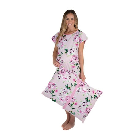 

Gownies - Labor and Delivery Hospital Gown and Matching Pillowcase-Labor Kit Maternity Gown Hospital Gown Delivery Gown With Matching Pillowcase