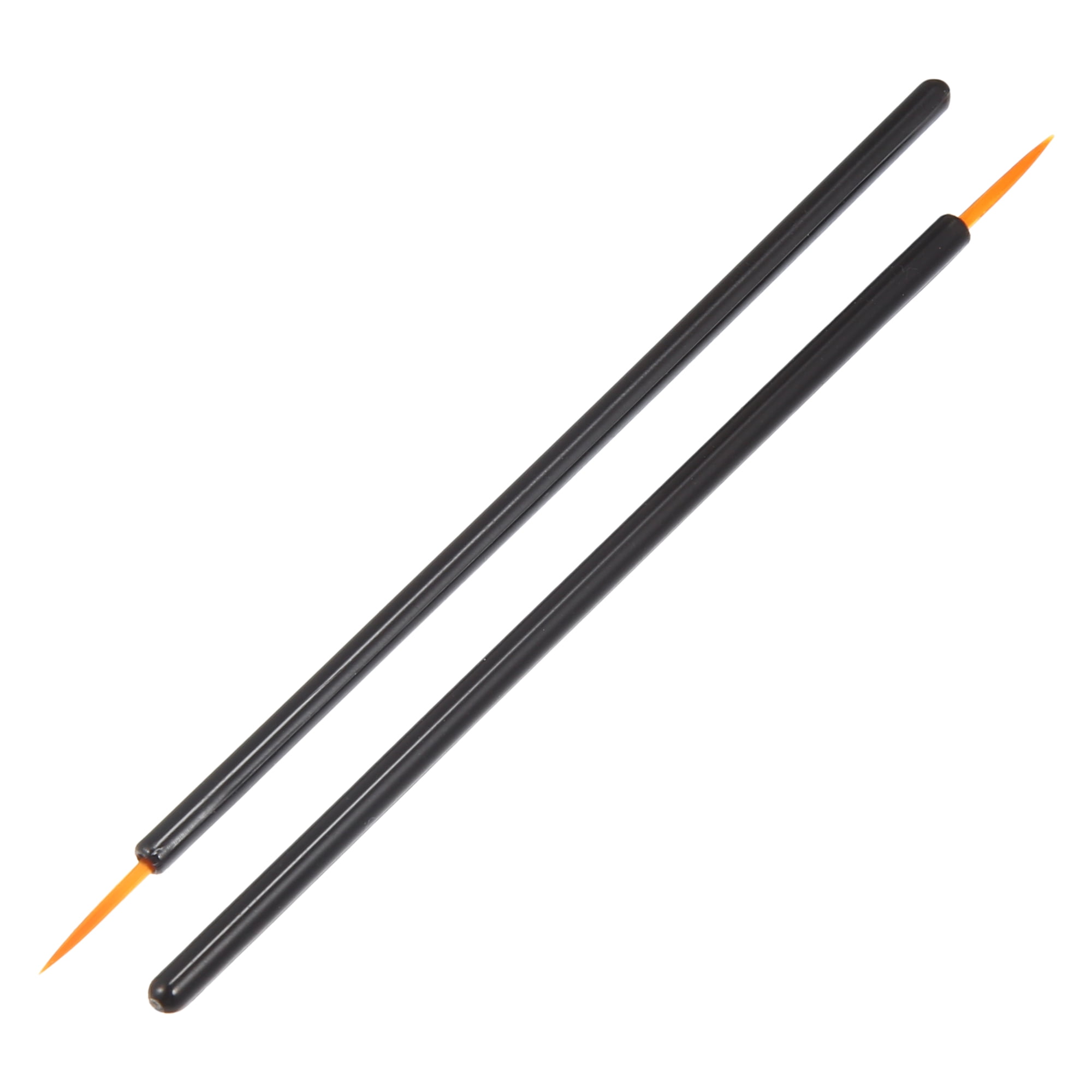 Unique Bargains 50 Pcs Eyeliner Brushes Applicators with Cover Eyeliner Brushes Black