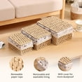 thumbnail image 3 of TEAFIRST Set of 3 Wicker Baskets for Storage, Organization Storage Bins with Lid for Bedroom, 3 of 9