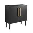thumbnail image 5 of Crosley Furniture Everett Wood Accent Cabinet in Matte Black, 5 of 11