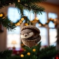 thumbnail image 4 of Aoyunhp 1Pc Forest Animal Series Christmas Ornaments,Cute Animal Christmas Ornaments,2D Flat Acrylic Hanging Pendant Creature Raccoon Hedgehog Decor,Christmas Tree Decorations for Home Holiday, 4 of 7