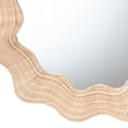 thumbnail image 2 of bali & pari Hasana Coastal Scalloped Natural Rattan Round Accent Wall Mirror, 2 of 4