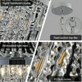 thumbnail image 5 of Chrome Crystal Chandeliers 11 Lights Modern Chandelier for High Ceilings Large Chandeliers Light Fixture Foyer Staircase Hallway Entryway Living Room Hall Lobby 4.2" H x 19.7" D, 5 of 10