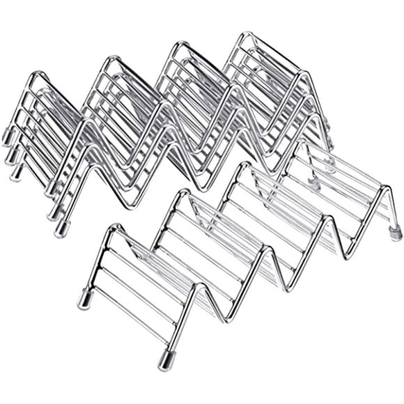 Taco Holder 4 Pack Stainless Steel Taco Stand Taco Rack Space for up to 16 Hard or Soft Shell Tacos