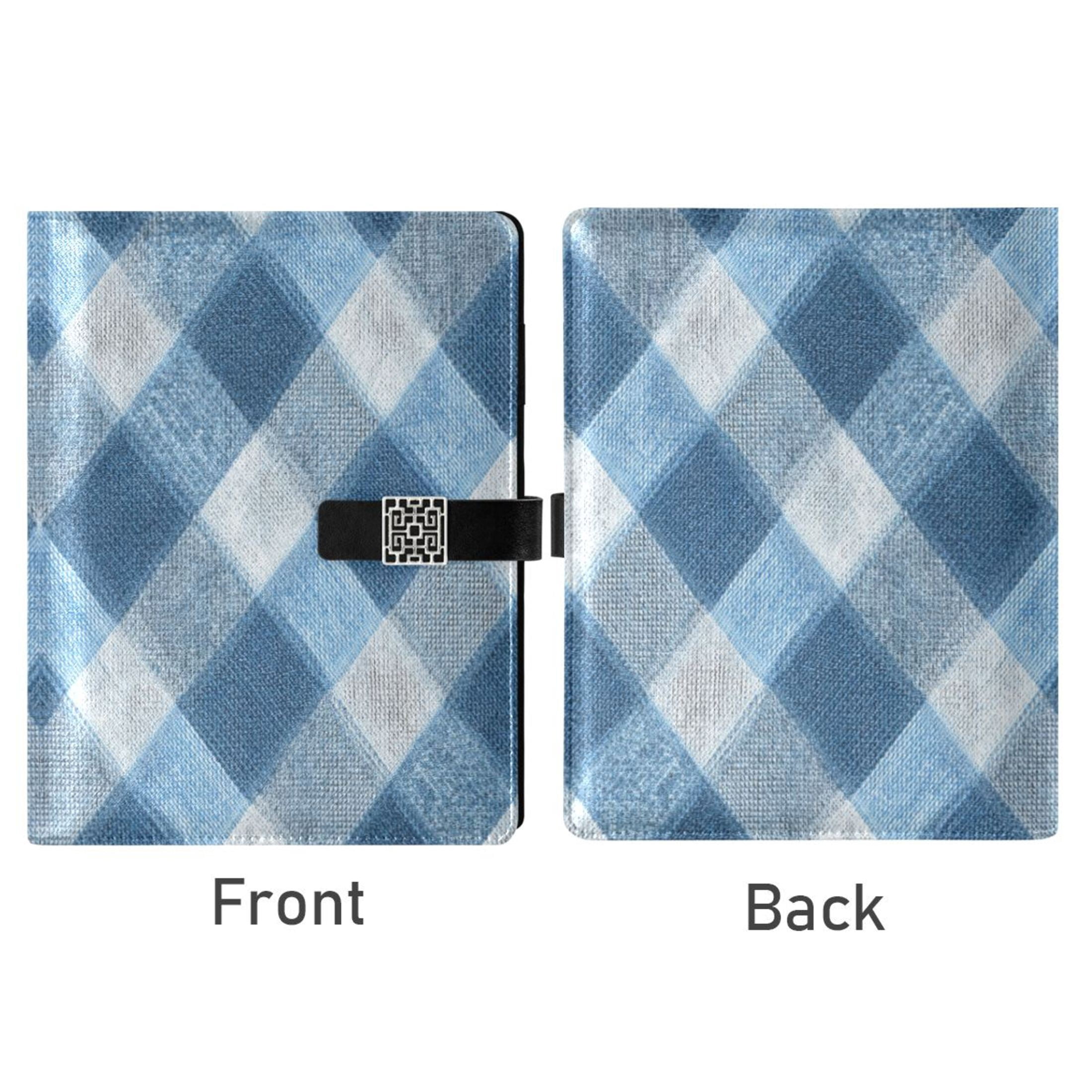 Leather Planner Leather Notebook Notebook Journal Binder Design Pen Pocket Design Convenient for Storage Light Blue Denim