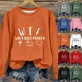 thumbnail image 4 of WREESH Teen Girl's Casual Tops WTF Thanksgiving Crewneck Sweatshirts with Letter Graphic, Fall Tops for Women 2025 Green, 4 of 4