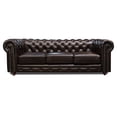 thumbnail image 4 of Sala Chesterfield 100% de Piel Genuina Sofá y Love Seat Chocolate ConfortoPiel Chesterfield Grasso, 4 of 5