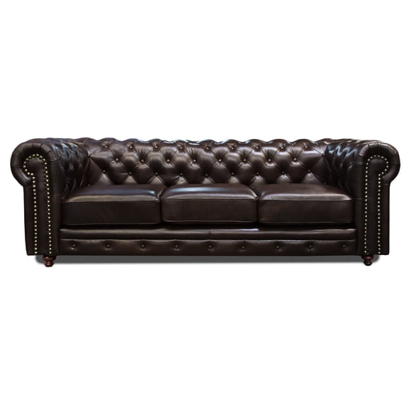 Sofá 100% de Piel Genuina ConfortoPiel Chesterfield Grasso
