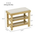 thumbnail image 7 of Keepoman Ottoman Bench Padded Seat with Cushion for Entryway, Hallway, Cream White, 7 of 7