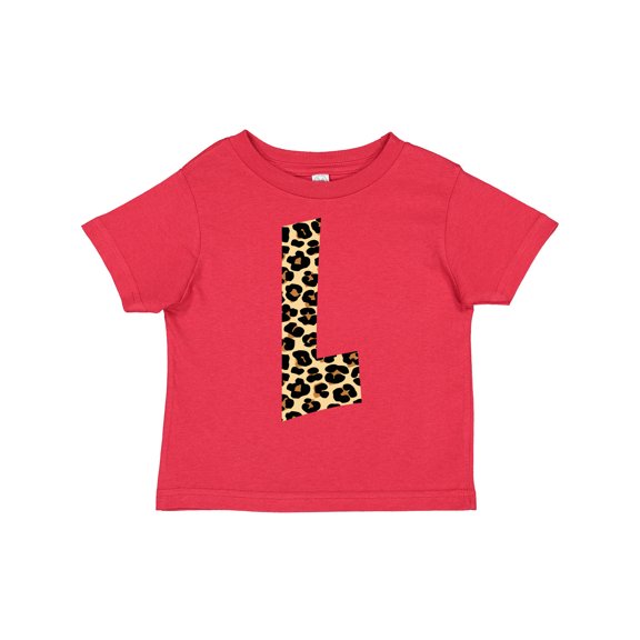 Inktastic Leopard Print Letter L Boys or Girls Toddler T-Shirt