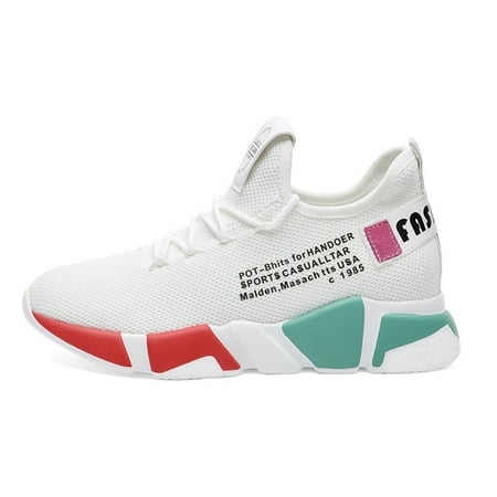 

Women‘s Colorblock Knit Sneakers Low Top Lace Up Breathable Platform Casual Shoes Women‘s Comfy Sport Shoes