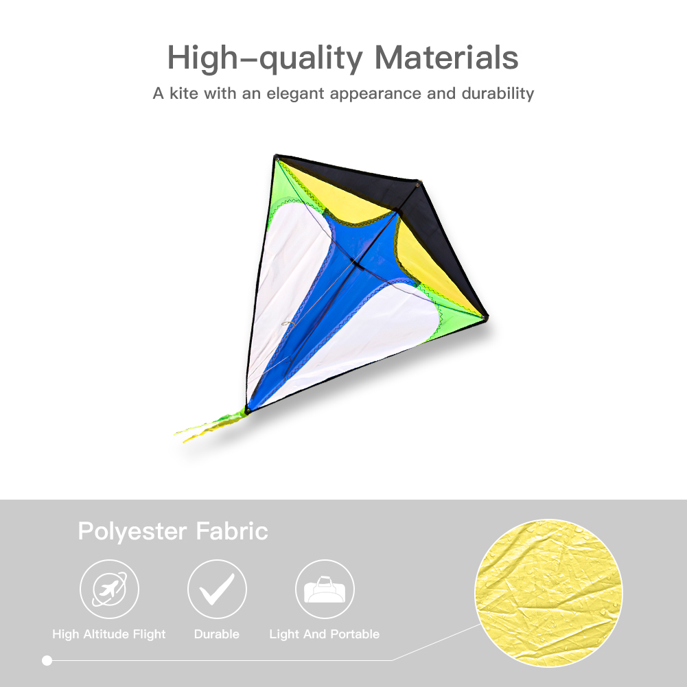 Kepooman Outdoor Polyester Diamond Kite with Tails, Outside Activities for Friends and Family, Set of 2 Kepooman Outdoor Polyester Diamond Kite with Tails, Outside Activities for Friends and Family, Set of 2