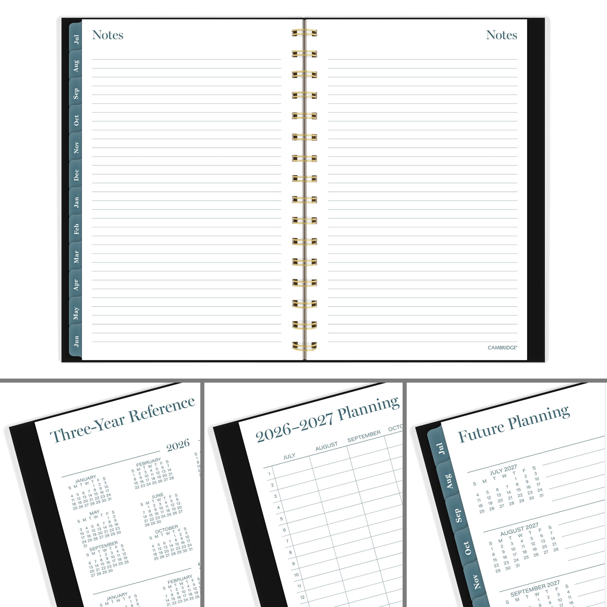 Mead Cambridge Tundra Academic 2026-2027 Weekly Monthly Planner Small 5 12 x 8