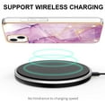 thumbnail image 3 of SaniMore for iPhone 15 Plus 6.7" 2023 Case with Wireless Charging Shockproof TPU Backplane Glitter Marble Pattern Fashion Design Anti-drop Anti-fingerprint Skin-feel Cover, Lightpurple, 3 of 5