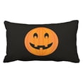 thumbnail image 1 of RYLABLUE Mignon Vintage Halloween Dessin Animé Visage de Citrouille Riant Fort Modèle Simple Polyester 20 x 30 Pouces Rectangle Jeter Taies d'Oreiller avec Fermeture à Glissière Cachée Coussin de Canapé à la Maison Décoratif Taies d'Oreiller, 1 of 1