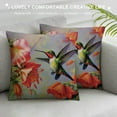 thumbnail image 3 of Nawypu  Hummingbird Flowers Throw Pillow Case Home Decorative Cushion Cover for Sofa Couch Bedding, 3 of 5