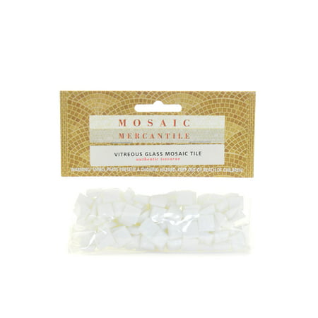 Solid Color Vitreous Glass Mosaic Tile white, 3/8 in., 1/6 lb. bag (pack of 6)