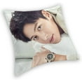 thumbnail image 5 of Ji Chang Wook Velvet Throw Pillow Cover Cozy Square Throw Pillow Case Home Decoration for Bed Couch Sofa Living Room Cushion Covers 18 inch X18 inch, 5 of 6