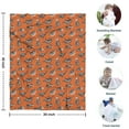 thumbnail image 4 of Orange Dinosaurs Skeletons Pattern Blanket,Comfortable Soft Lamb Wool Throw Blanket,All Season,Warm Lightweight Blankets for Sofa Bed Couch Living Room Chair,30"x40", 4 of 4