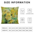 thumbnail image 5 of Decorative Cotton Linen Throw Pillow Cases Beautiful Linden Flowers Fresh Yellow and Green  Square Cushion Covers for Couch Sofa Bed, 5 of 5