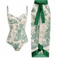 thumbnail image 2 of Trajes de baño para mujer, Trajes de baño para mujer, Traje de baño de una pieza, Bikini, Traje de baño con cordones, Falda larga, Conjunto de dos piezas de gasa, Traje de baño para mujer, 2 of 3