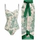 thumbnail image 3 of Trajes de baño para mujer, Trajes de baño para mujer, Traje de baño de una pieza, Bikini, Traje de baño con cordones, Falda larga, Conjunto de dos piezas de gasa, Traje de baño para mujer, 3 of 3