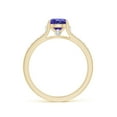 thumbnail image 2 of ANGARA Natural Round Tanzanite Tapered Shank Solitaire Engagement Ring in 14K Yellow Gold for Women (Size-6mm) | December Birthstone, Anniversary, Jewelry Gift for Women | Natural Tanzanite Ring, 2 of 9