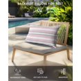 thumbnail image 4 of Pack of 4 Outdoor Lumbar Pillow Covers 12x20 Inch, Pink Grey Stripe Waterproof Throw Pillow Covers Set, Farmhouse Modern Art Striped Indoor&Outdoor Decorative Cushion Cases for Patio Porch Car, 4 of 7