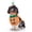 Orange, variant on Jester Clown Dog Halloween Costume, Funny Two-Leg Circus Pet Halloween Costumes for Halloween Role Play, Carnival Party, and Photo Props (Vermilion)