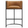thumbnail image 3 of Manhattan Comfort Cosmopolitan 29.5" Faux Leather Barstool in Camel (Set of 3), 3 of 6