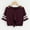 Wine Red, variant on Women's V-Neck T-Shirt Short Sleeve Tie Front Cut Out Blouse Causal Fashion Striped Color Block Crop Tops