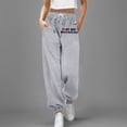thumbnail image 2 of Rovga Women Pants Lined Straight Bottom High Waist Sweatpants Joggers Pants Workout Yoga Pants Pockets Relaxed Outwear, 2 of 4