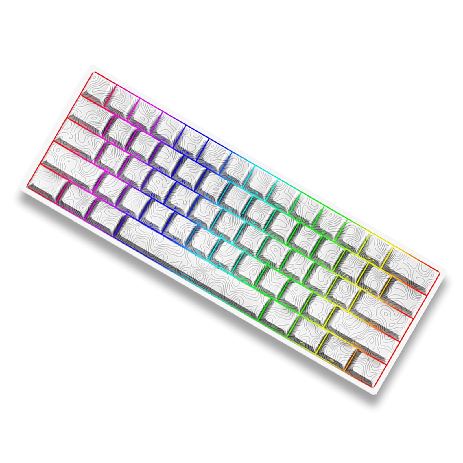 Mechanical Wired Mechanical Keyboard 61 Keys Hot-Swap Gaming Keyboard with Adjustable LED Lights Magnetic Shaft Keyboard for Computer/PC/Laptop
