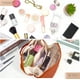 thumbnail image 4 of Bolso cosmético de viaje portátil Bolso cosmético de cuero suave de PU grande JM  JM, 4 of 5