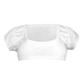 thumbnail image 3 of DHFJKG Crop Tops For Womens T Shirts Low Cut Slim Fit Short Sleeve Solid Color Basic Tees Night Out Clubwear, 3 of 7