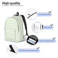 thumbnail image 3 of Fotbe Green Checkboard Mochila de Lona con Estampado, Mochila Duradera, Mochila Versátil de Alta Calidad, Mochila Compacta Vintage-Medium, 3 of 5