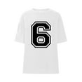 thumbnail image 6 of Mens Shirts Under $10 Number 6 T-Shirt Adult Men Women Unisex Short Sleeve Birthday Varsity Sports Team Jersey Shirt Gifts Tops, 6 of 6