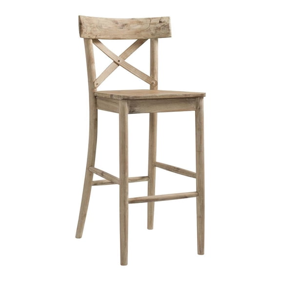 FurniFact Beach Counter Stool with Back Support for Kitchen Island or Bar Seating