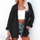 thumbnail image 4 of Abrigo de manga larga con bolsillo para mujer, chaqueta con cuello vuelto liso para mujer Fridja hkj878, 4 of 9