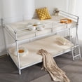 thumbnail image 3 of Ktaxon Twin over Twin Steel Bunk Beds Frame, with Ladder Bedroom Dorm Room for Kids Adult Junior Children,White, 3 of 10